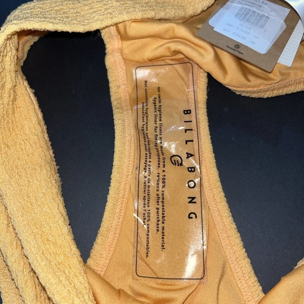 Billabong Sol Searcher Maui Rider Bikini Bottoms XL -14 So Dazed Orange NWT